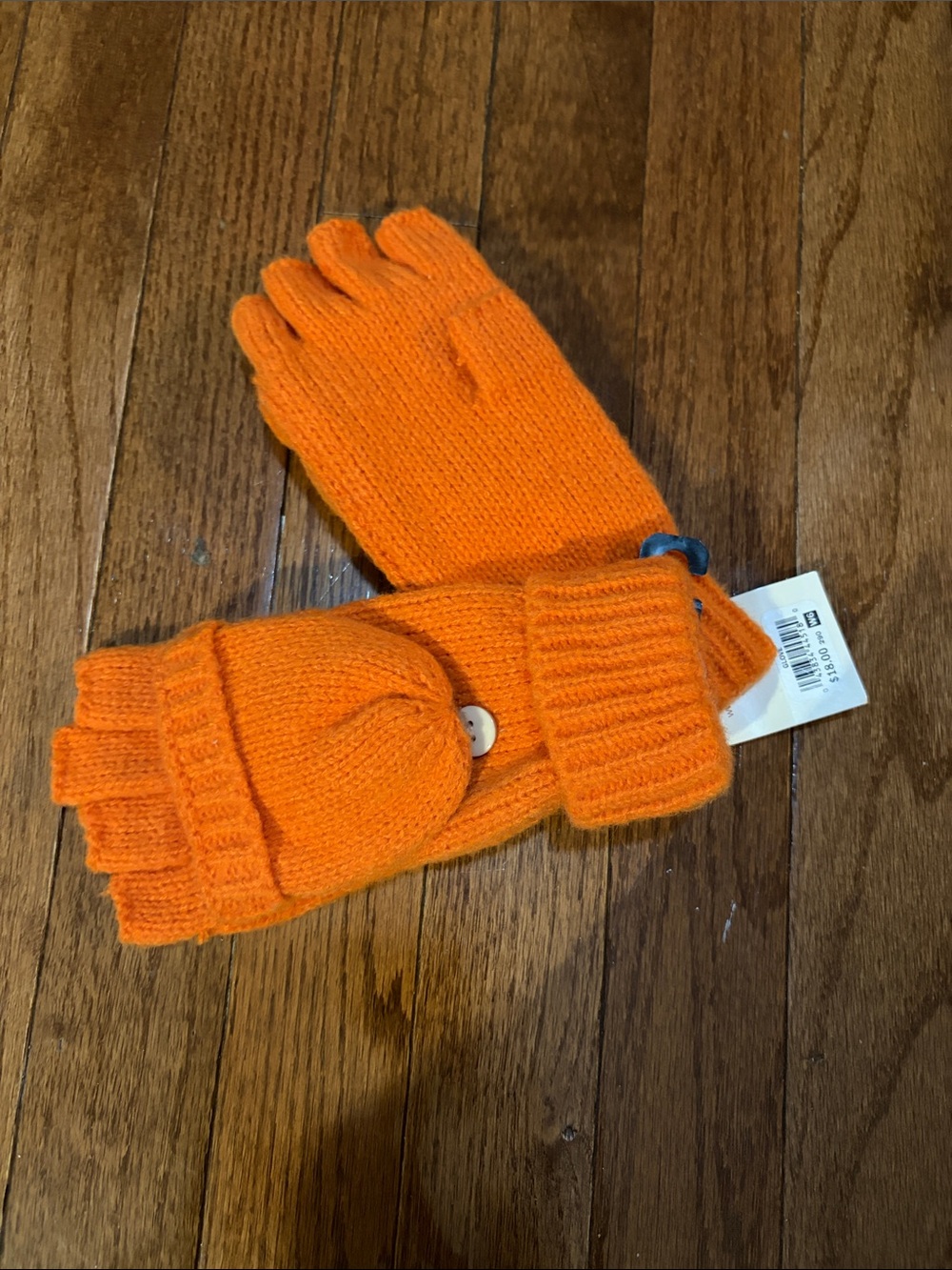 Lulu women’s burnt Orange Convertible Knit Mittens